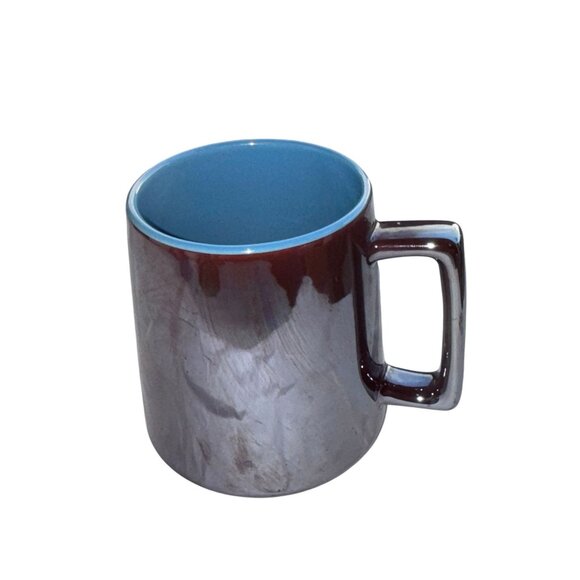Iridescent Ceramic Mug With Blue Interior - Picture 13 of 14